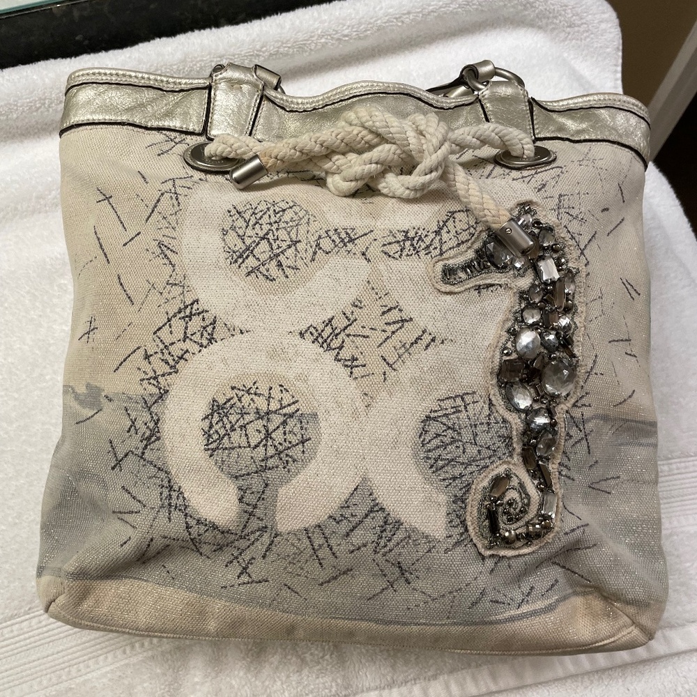 Coach Audrey Seahorse Canvas Bag